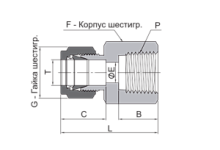 Штуцер с внутренней резьбой, арт. EPKF-YZ8-NPT8-SL