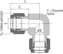 Соединение угловое промежуточное, арт. EPKL-YZ8-SL